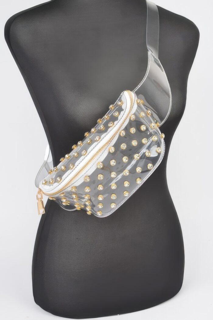 Transparent rhinestone studded fanny pack - image 1