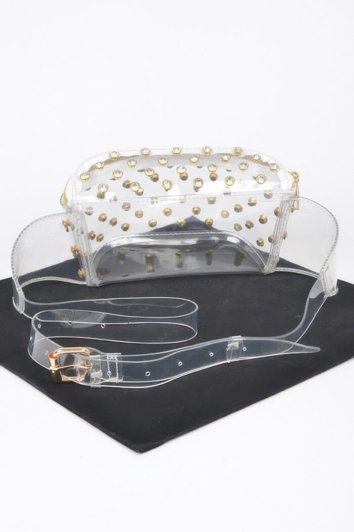 Transparent rhinestone studded fanny pack - image 4