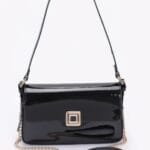 Enamel Flap Shoulder Bag