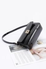 Enamel Flap Shoulder Bag - Image 4