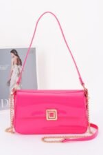 Enamel Flap Shoulder Bag - Image 6