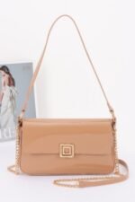 Enamel Flap Shoulder Bag - Image 7