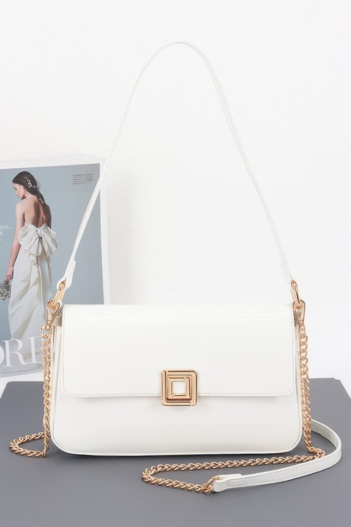 Enamel flap shoulder bag - image 9