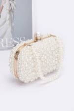 Faux Pearl Handmade Party Clutch - Image 2