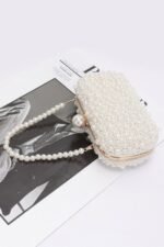 Faux Pearl Handmade Party Clutch - Image 4