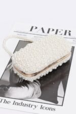 Faux Pearl Handmade Party Clutch - Image 5