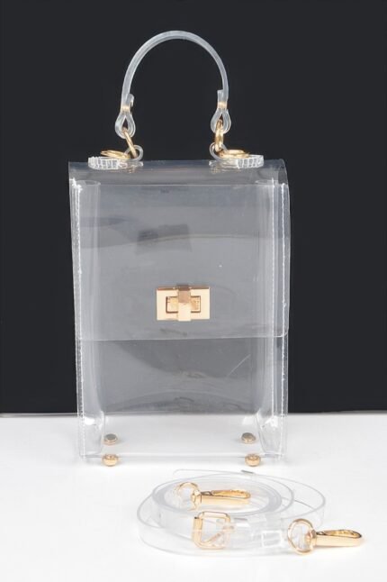 Transparent Top Handle Flap Clutch