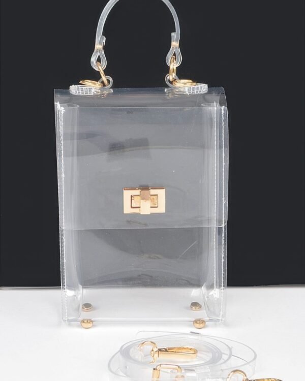 Transparent Top Handle Flap Clutch