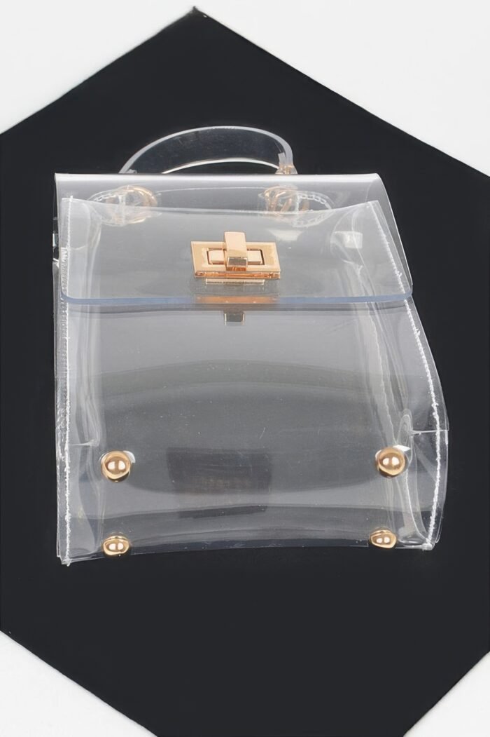 Transparent top handle flap clutch - image 5