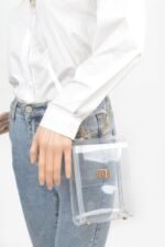 Transparent Top Handle Flap Clutch - Image 6
