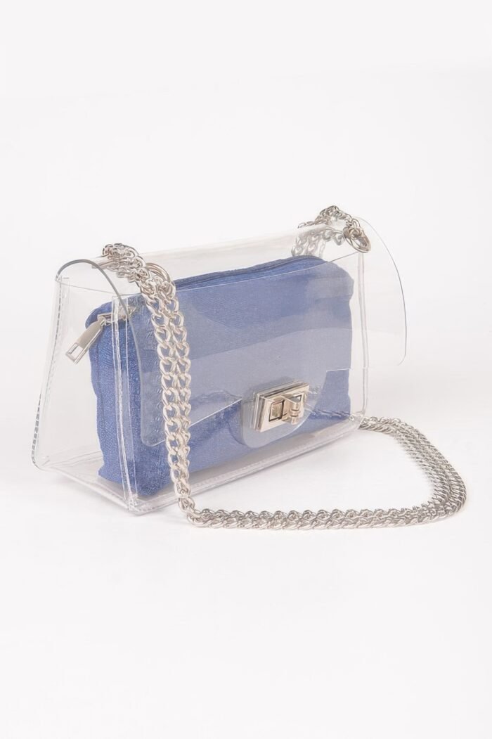 Clear bag w/ denim pouch - image 3