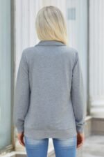 Solid Zip Up Quilted Charm Pockets Jacket - Image 7