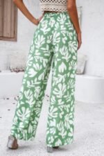 Allover Print Folded Frill Wide Leg High Waist Pant - Image 13