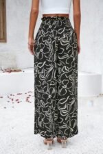 Allover Print Folded Frill Wide Leg High Waist Pant - Image 26
