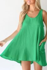 U Neck Backless Sleeveless Mini Pocket Dress - Image 9
