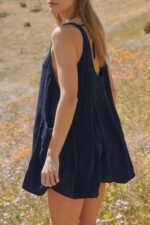 U Neck Backless Sleeveless Mini Pocket Dress - Image 13