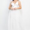 Glittered Straps Mesh Tulle Maxi Dress