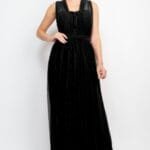A-line Mesh Convertible Maxi Dress