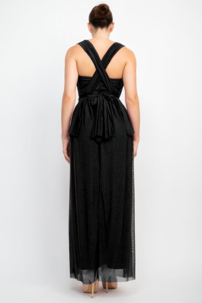 A-line mesh convertible maxi dress - image 4