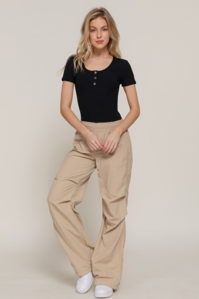 Short slv snap button rib bodysuit - image 17