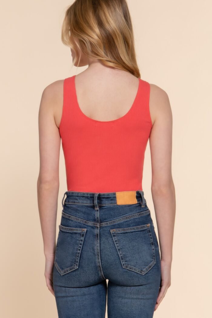 Sleeveless henley rib knit bodysuit - image 25
