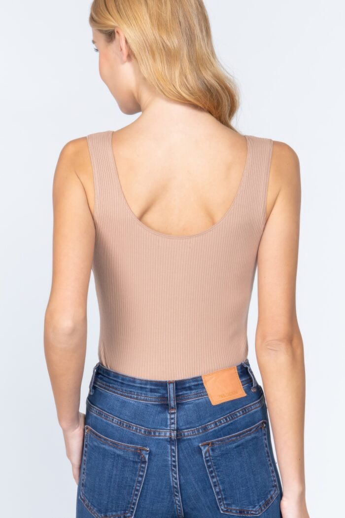Sleeveless henley rib knit bodysuit - image 20