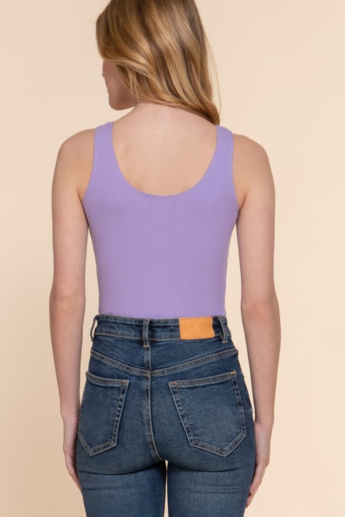 Sleeveless henley rib knit bodysuit - image 15