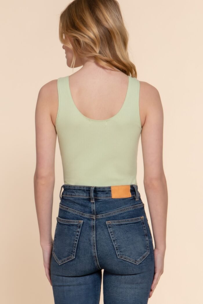 Sleeveless henley rib knit bodysuit - image 10