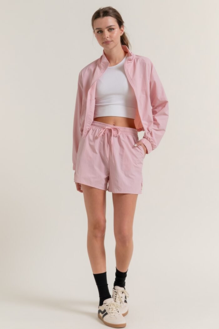 Anorak side slit workout shorts - image 5