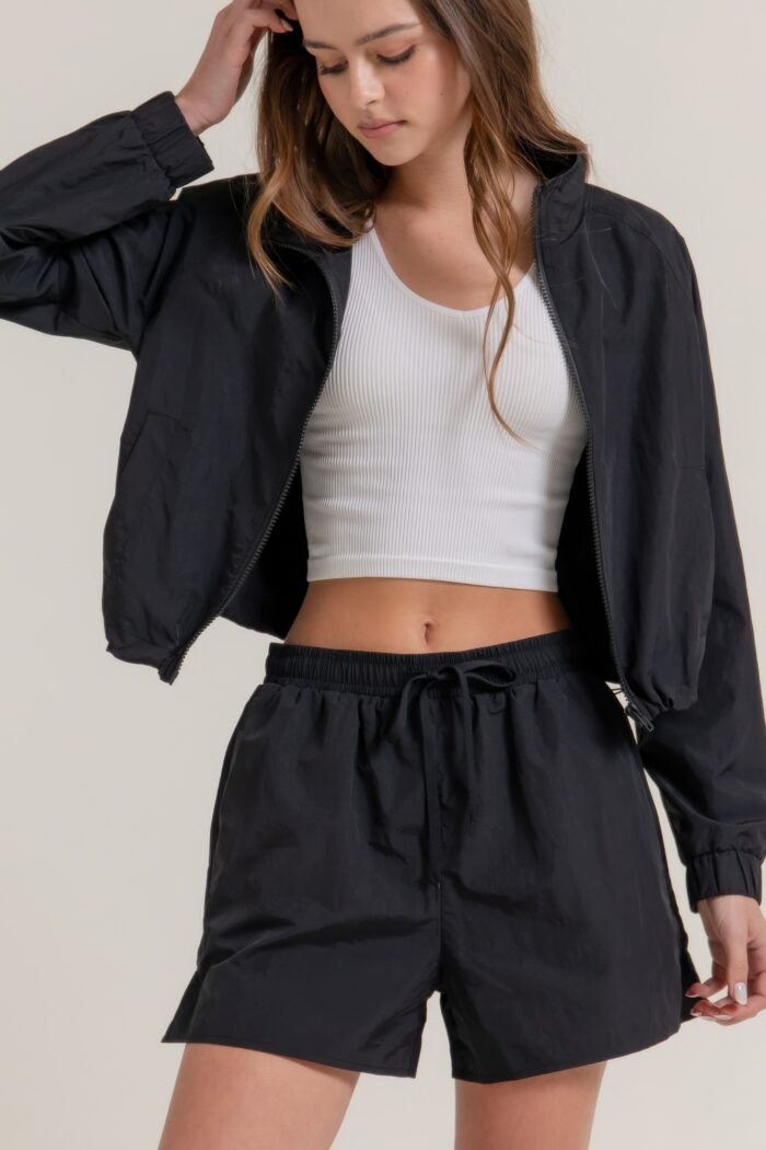 Anorak side slit workout shorts - image 22