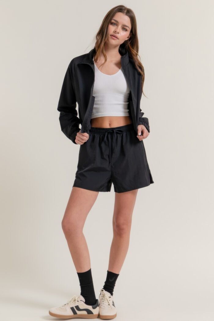Anorak side slit workout shorts - image 23
