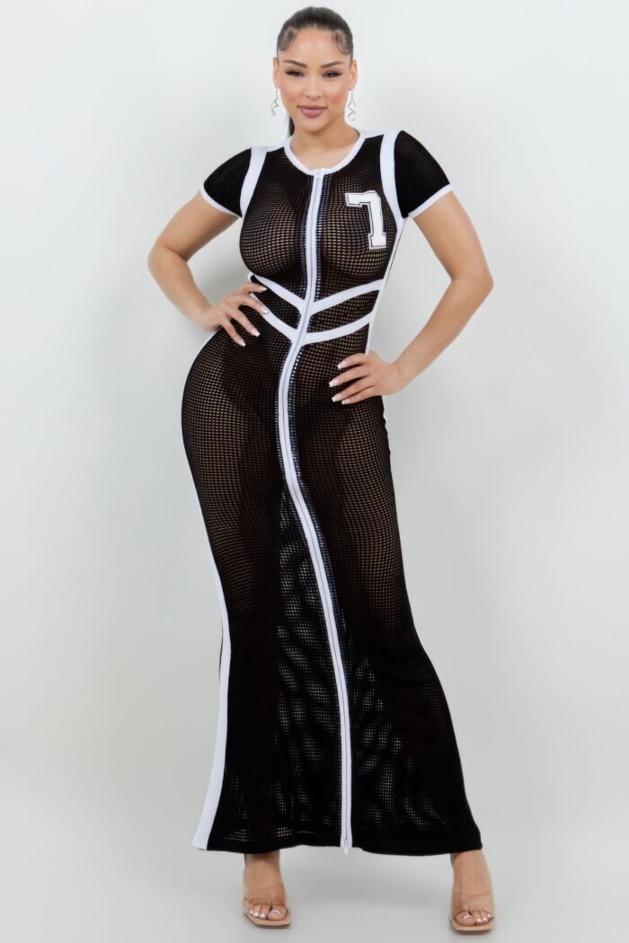 Netting 2 way front zipper maxi dress - image 2