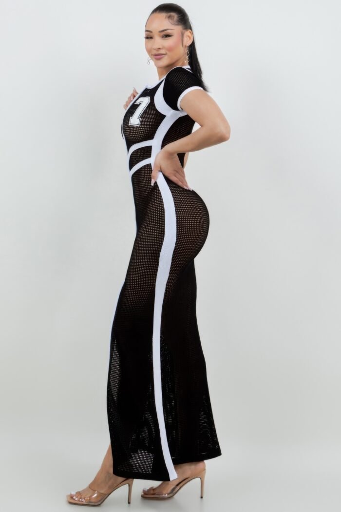Netting 2 way front zipper maxi dress - image 4