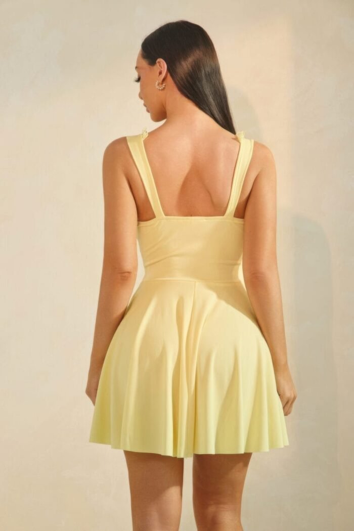 Lace bloom button-front mini dress - image 4