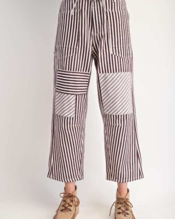 Striped Washed Twill Pants