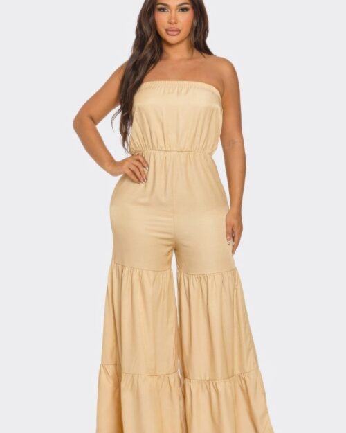 jumpsuit ruffle hem