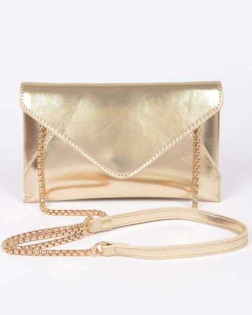 Metallic Small Envelope Clutch