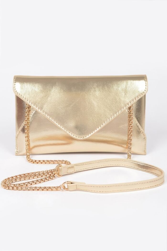 Metallic small envelope clutch - image 1