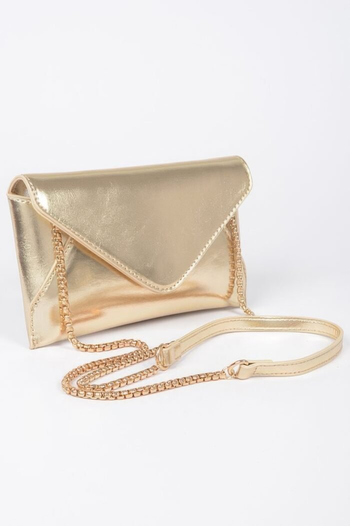 Metallic small envelope clutch - image 2