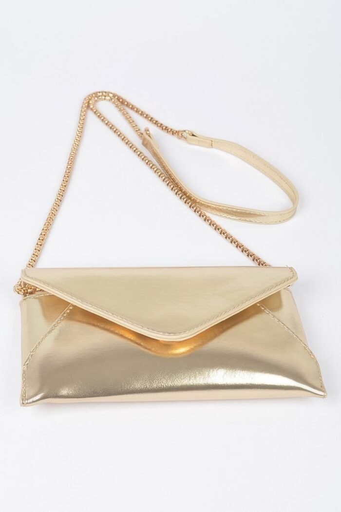 Metallic small envelope clutch - image 4