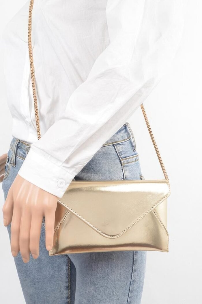 Metallic small envelope clutch - image 6