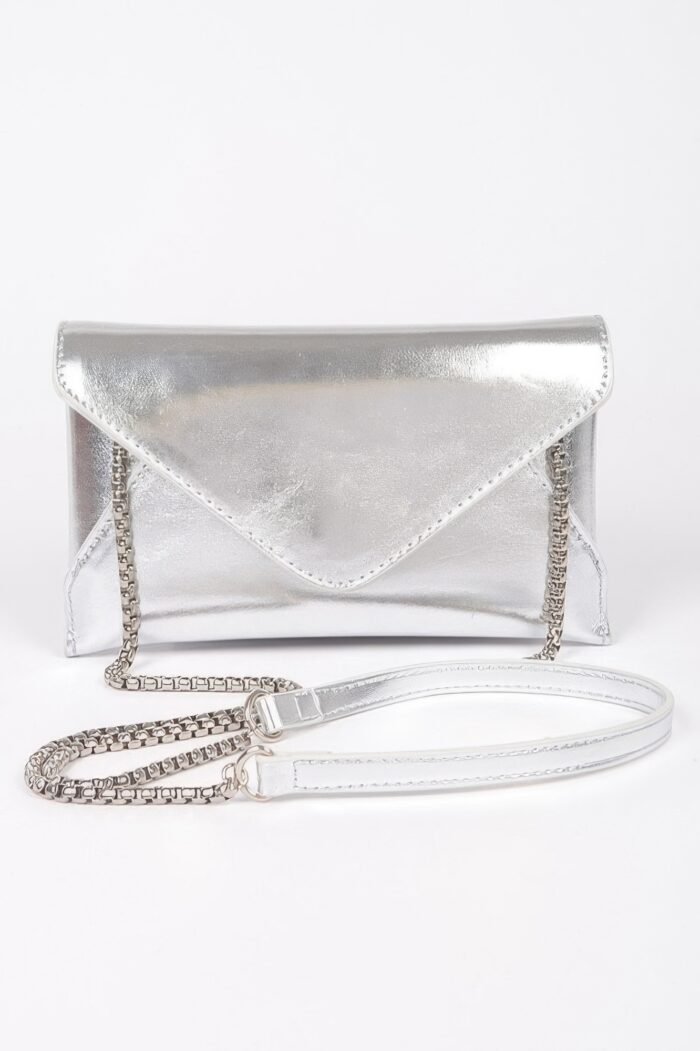Metallic small envelope clutch - image 8