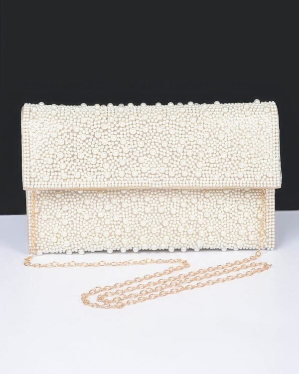 Faux Pearl Party Clutch