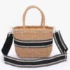 Faux Straw Small Tote Bag