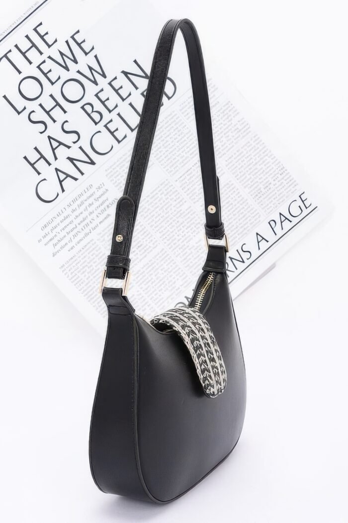 Faux leather hobo bag - image 2