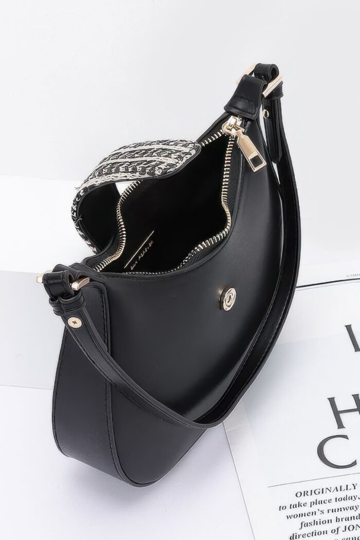 Faux leather hobo bag - image 3
