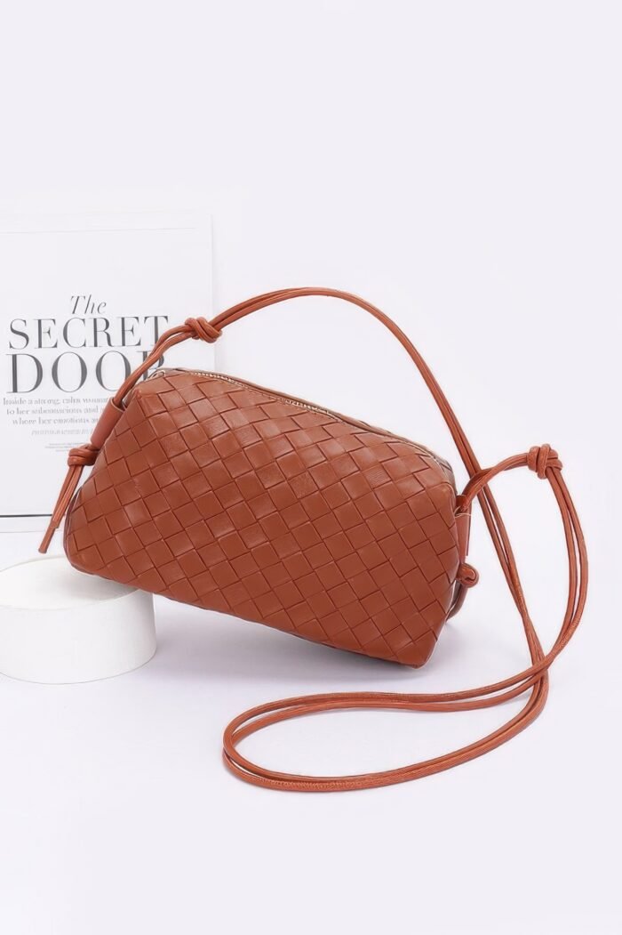 Embossed faux leather camera bag - image 1
