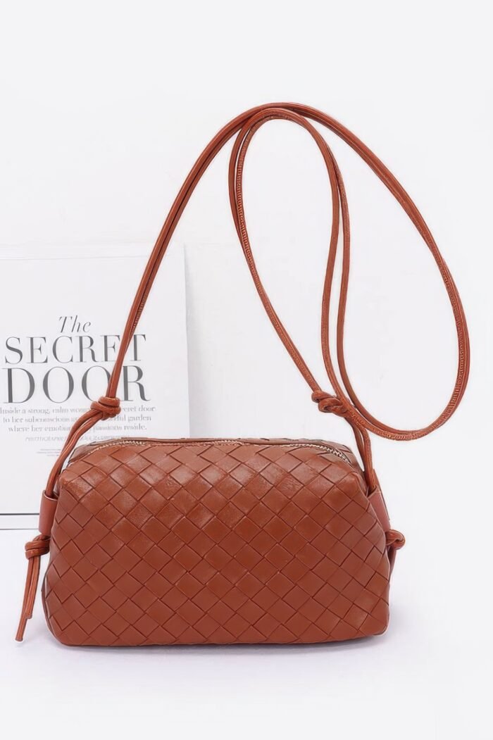 Embossed faux leather camera bag - image 2