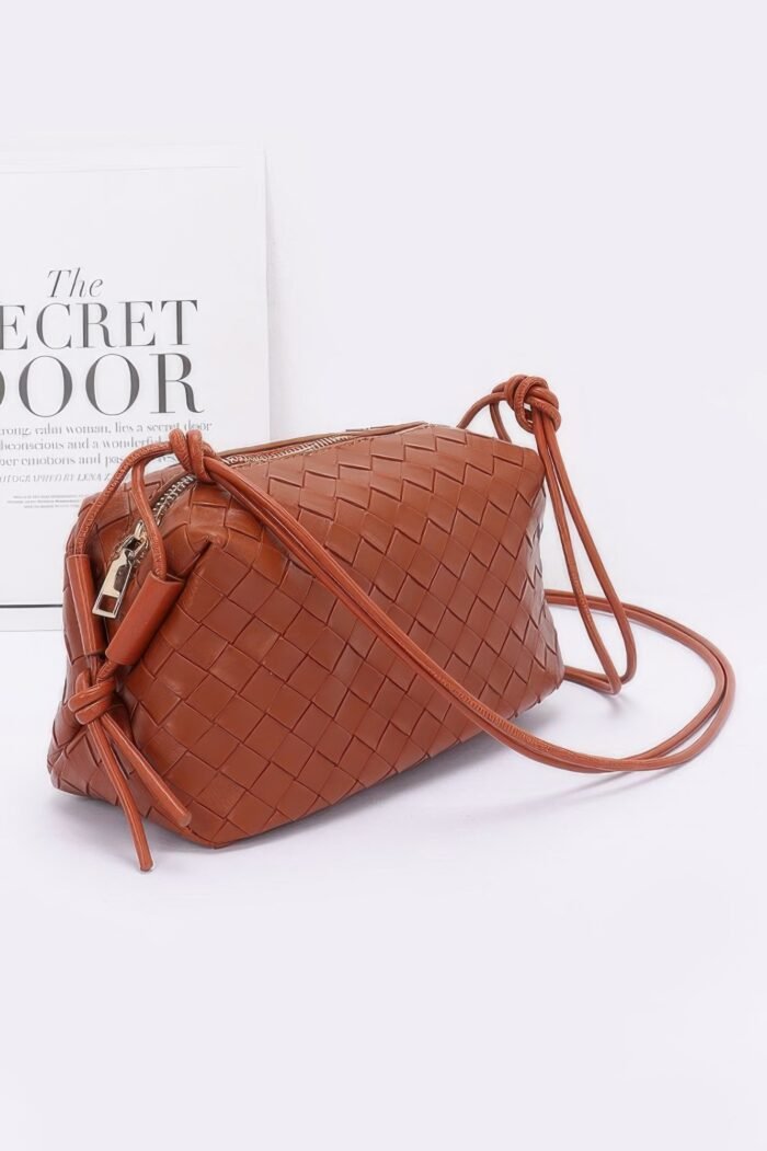 Embossed faux leather camera bag - image 3