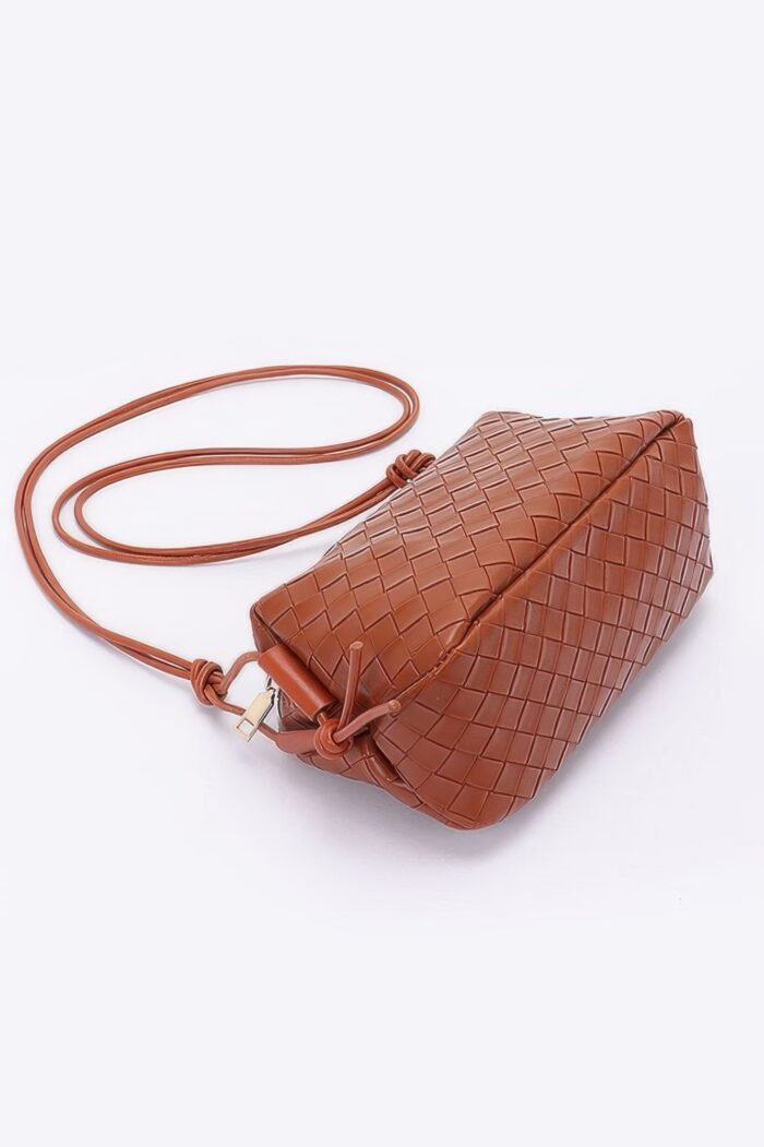 Embossed faux leather camera bag - image 4